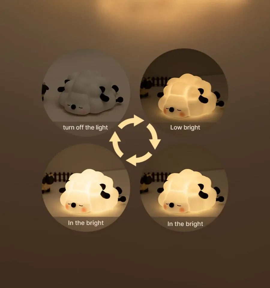 LED Night Light – Soft Silicone USB Rechargeable Lamp for Kids