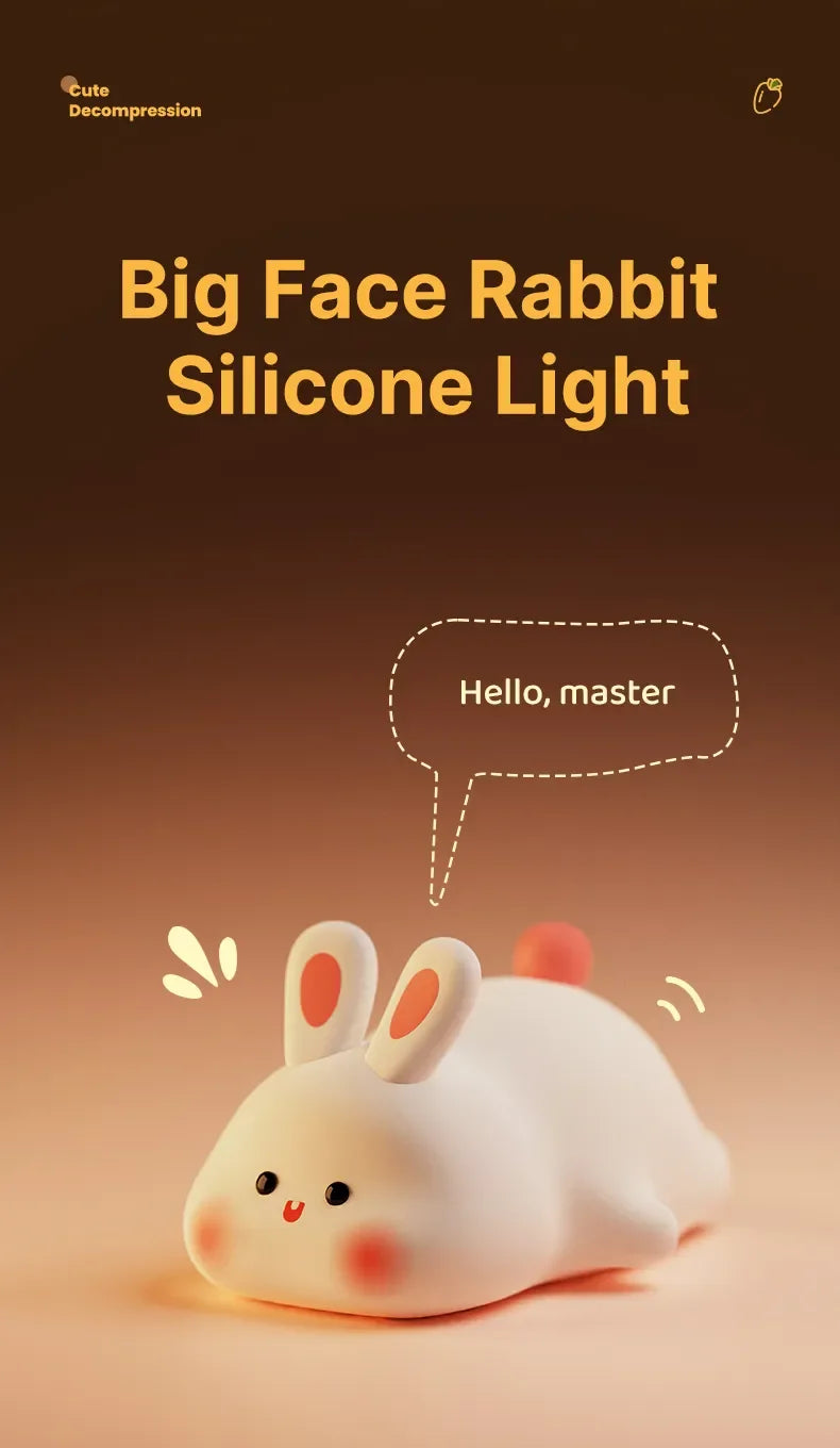 LED Night Light – Soft Silicone USB Rechargeable Lamp for Kids