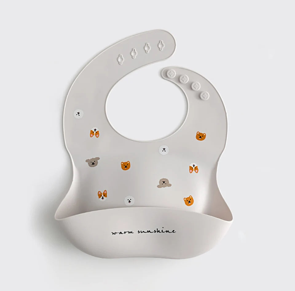 Silicone Bib with Spill-Proof Pocket