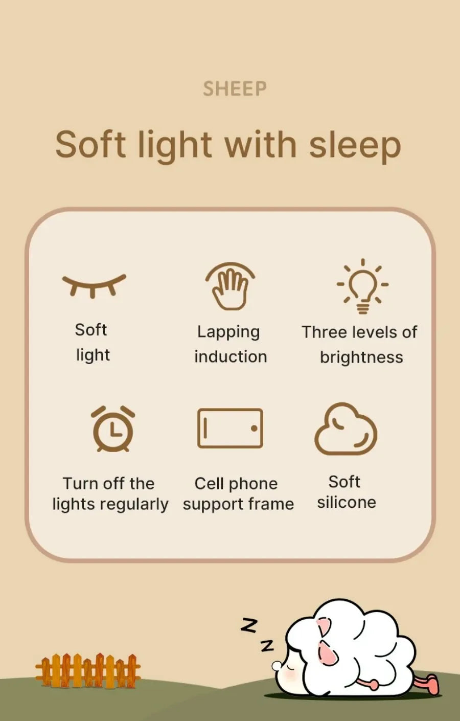 LED Night Light – Soft Silicone USB Rechargeable Lamp for Kids