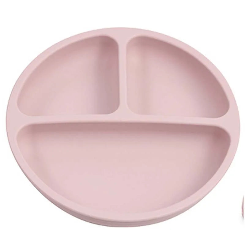 Anti-tip Silicone Plate with Suction Cup – Microwave Safe