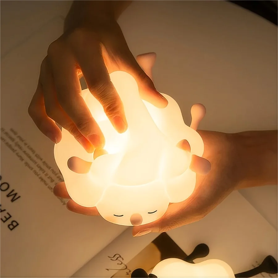 LED Night Light – Soft Silicone USB Rechargeable Lamp for Kids