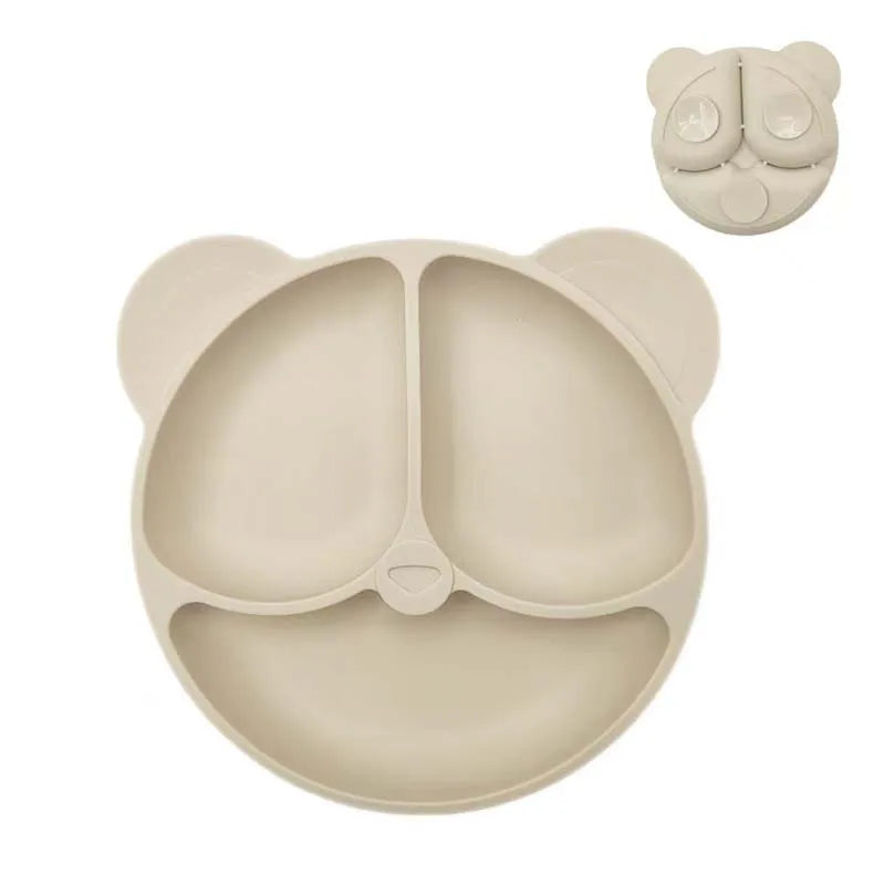 Anti-tip Silicone Plate with Suction Cup – Microwave Safe