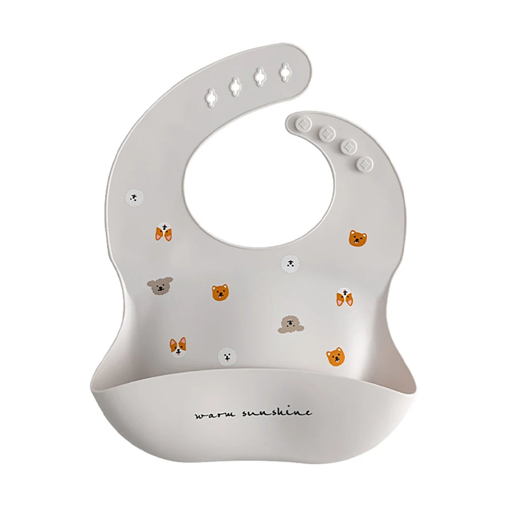 Silicone Bib with Spill-Proof Pocket