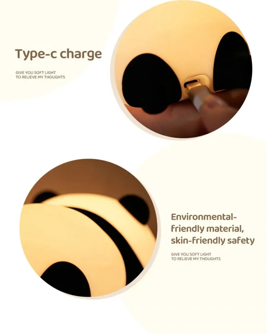 LED Night Light – Soft Silicone USB Rechargeable Lamp for Kids