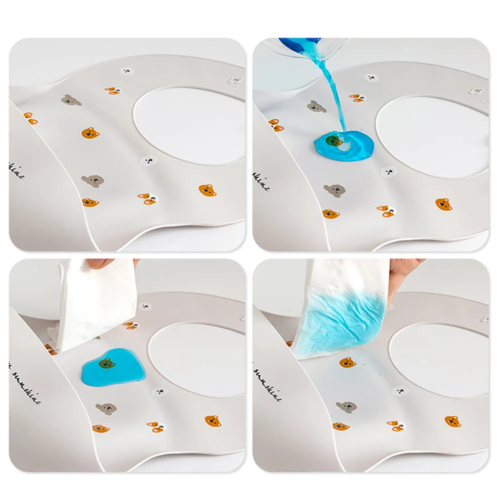 Silicone Bib with Spill-Proof Pocket