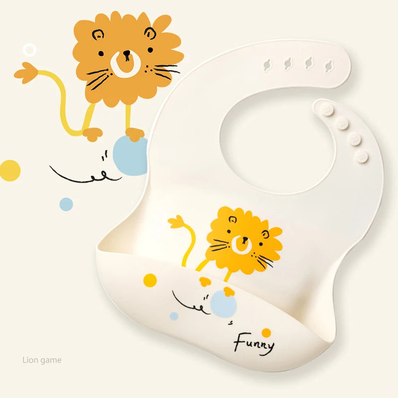 Silicone Bib with Spill-Proof Pocket