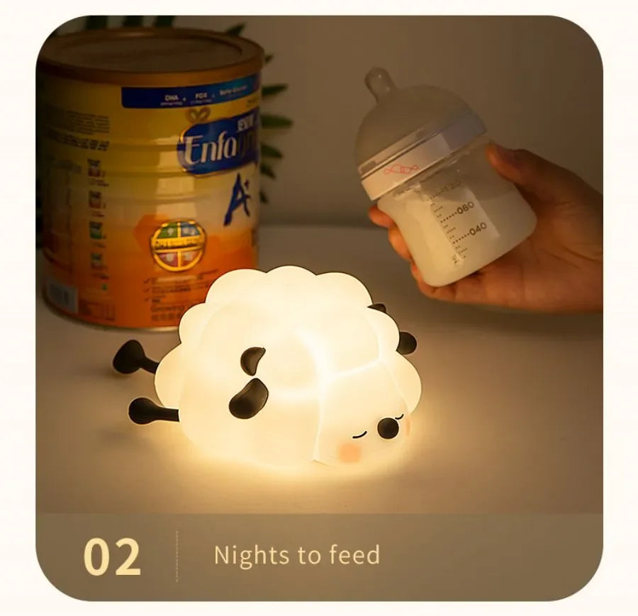 LED Night Light – Soft Silicone USB Rechargeable Lamp for Kids