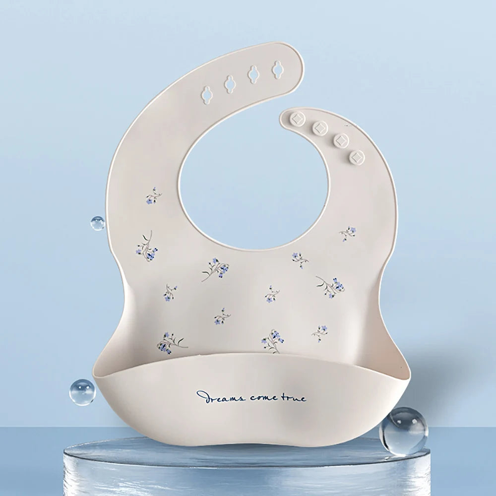 Silicone Bib with Spill-Proof Pocket