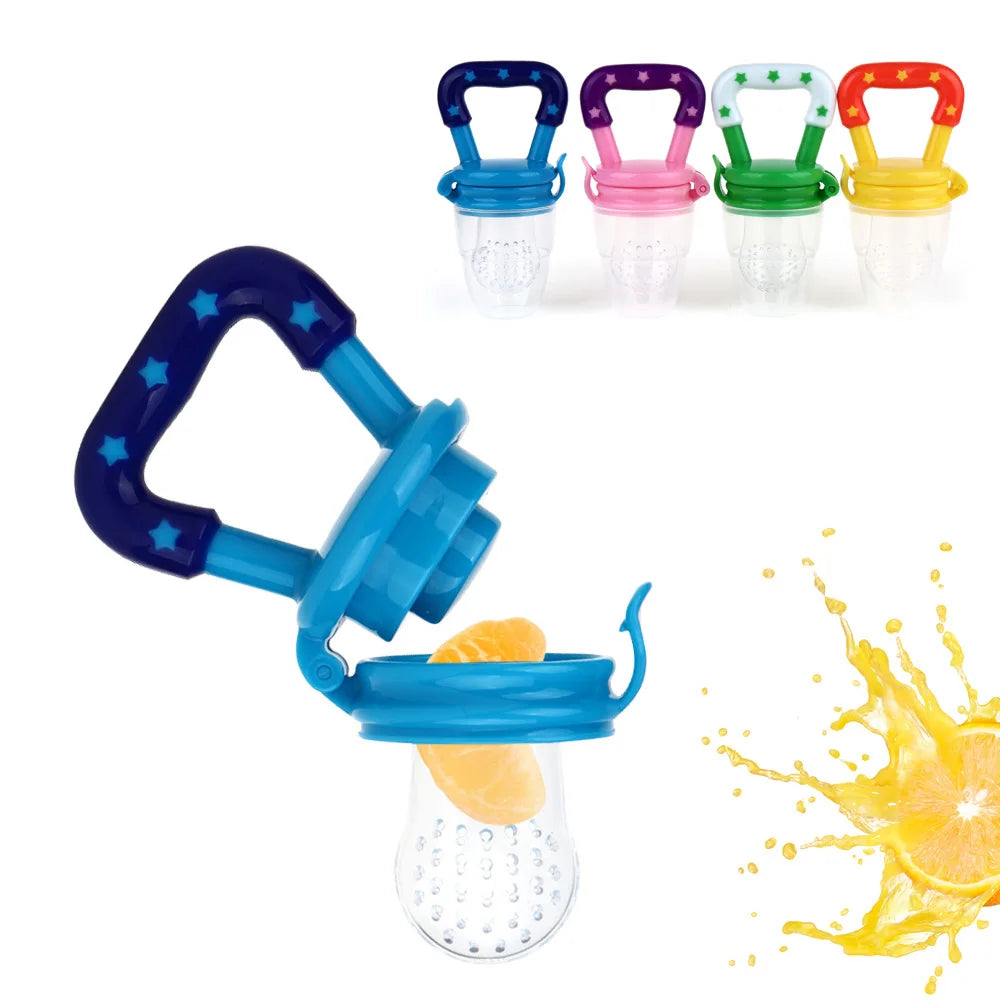 Baby Feeding Set (5pcs) – Spoon Bottle & Silicone Fruit Pacifier