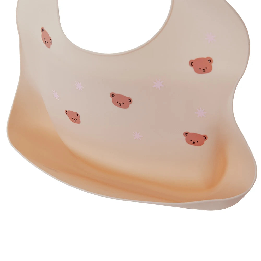 Silicone Bib with Spill-Proof Pocket