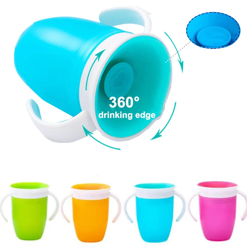 Silicone training cup with lid and straw – Spill-proof
