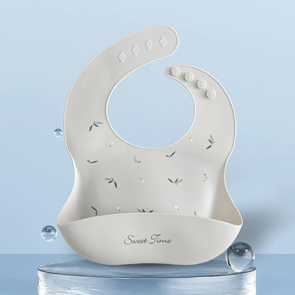 Silicone Bib with Spill-Proof Pocket