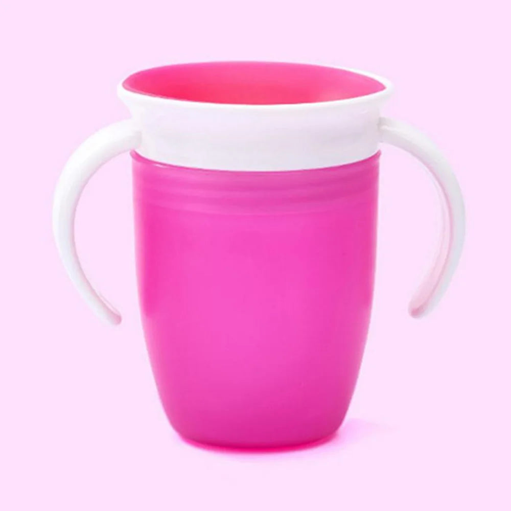 Silicone training cup with lid and straw – Spill-proof