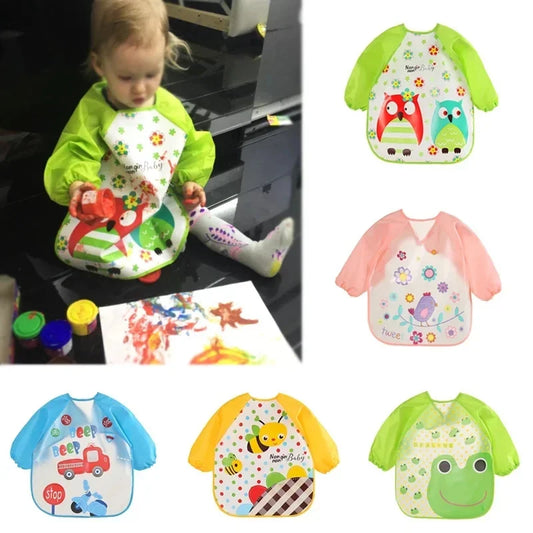 Silicone Waterproof Baby Bib with Food Catcher Pocket – Adjustable and Easy to Clean