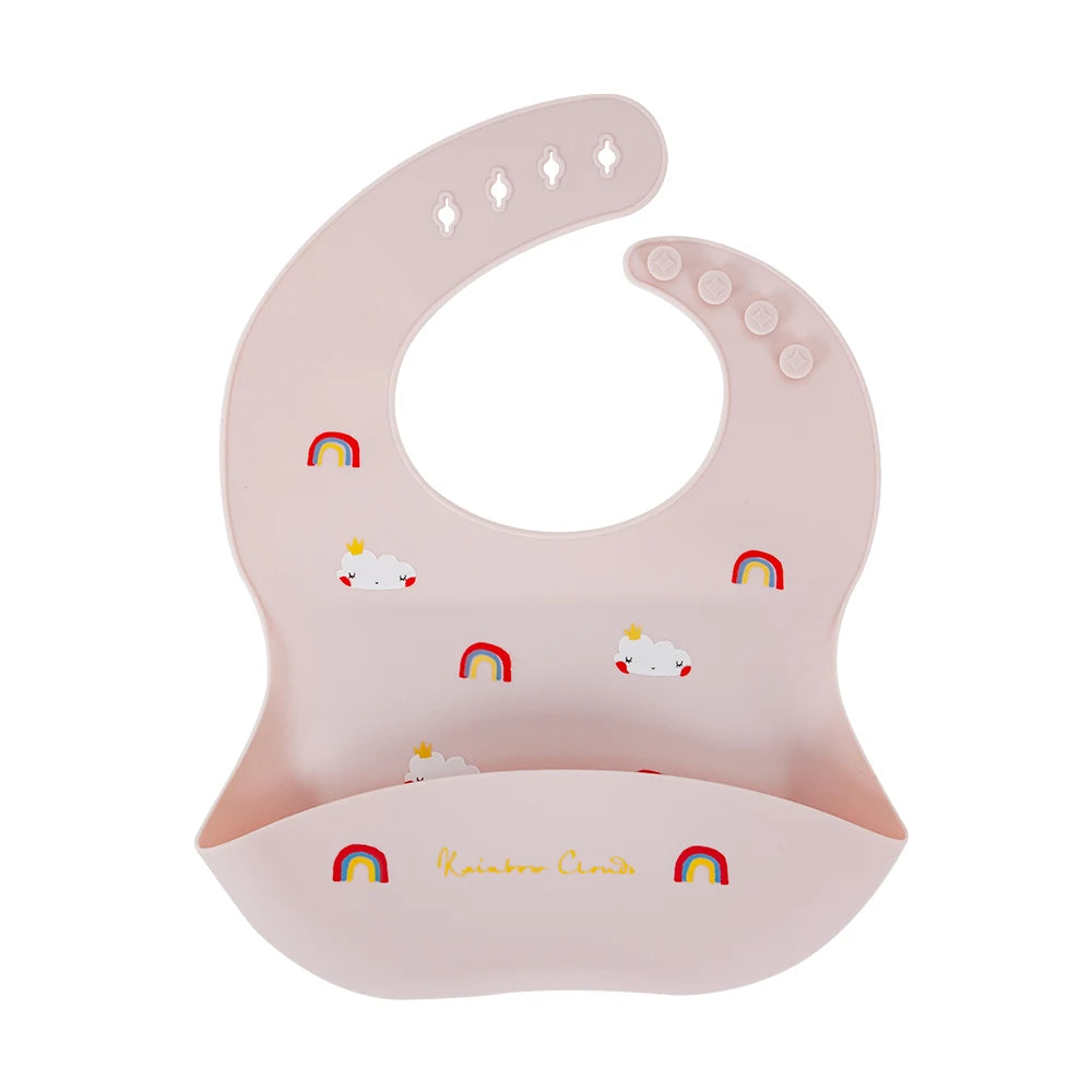 Silicone Bib with Spill-Proof Pocket