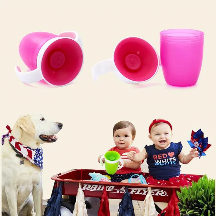 Silicone training cup with lid and straw – Spill-proof