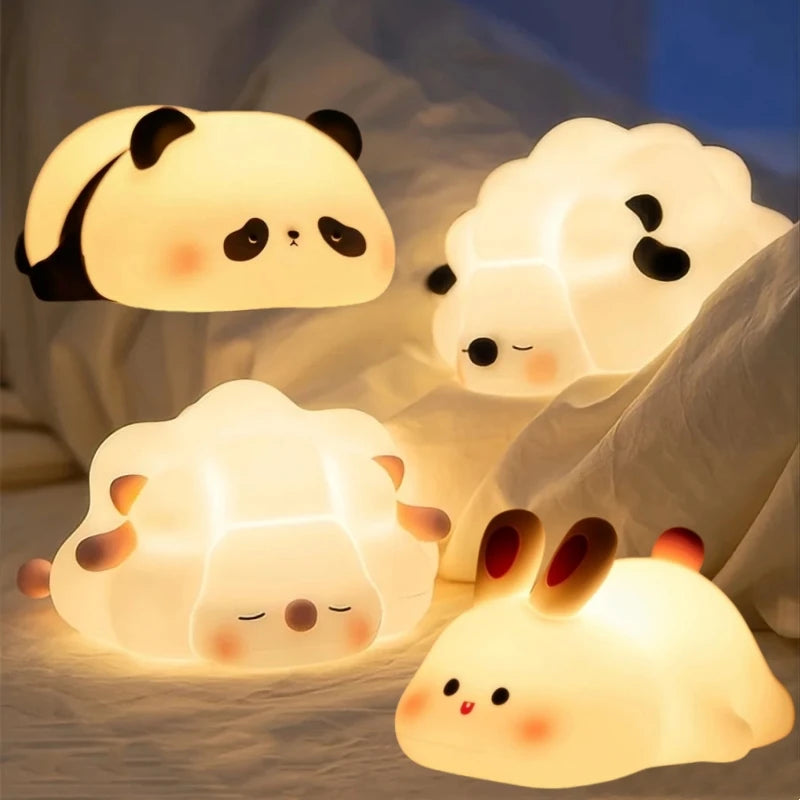 LED Night Light – Soft Silicone USB Rechargeable Lamp for Kids