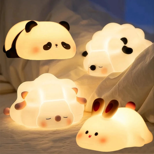 LED Night Light – Soft Silicone USB Rechargeable Lamp for Kids