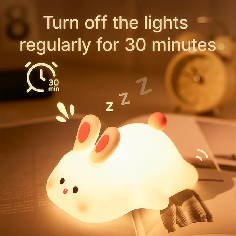 LED Night Light – Soft Silicone USB Rechargeable Lamp for Kids