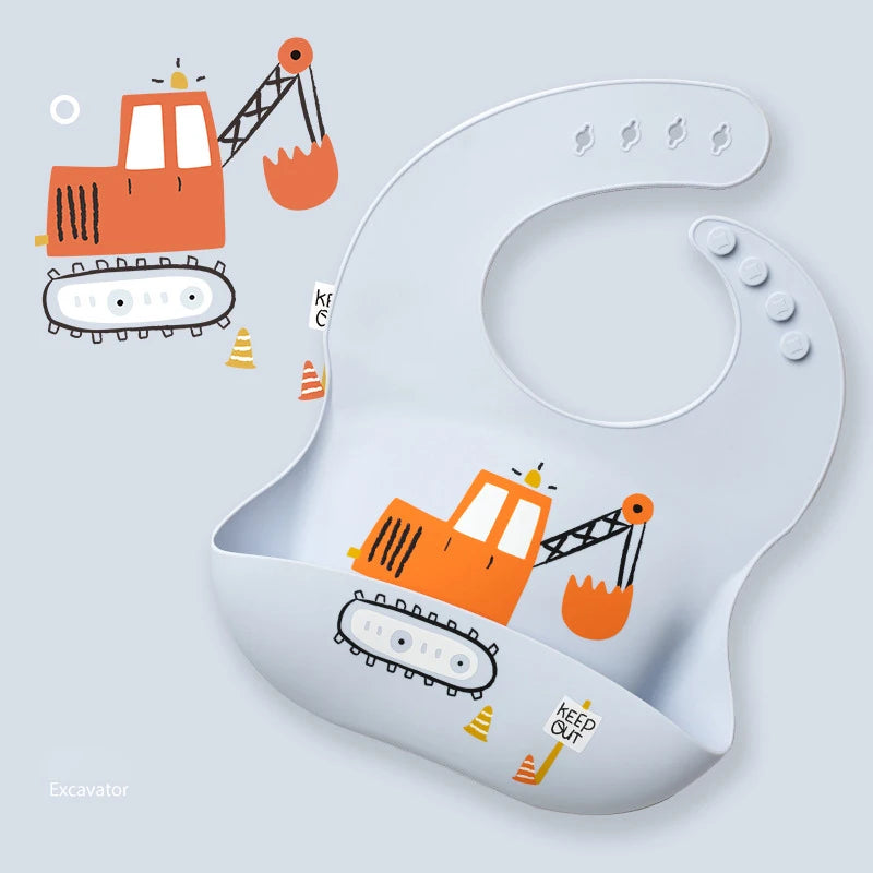 Silicone Bib with Spill-Proof Pocket