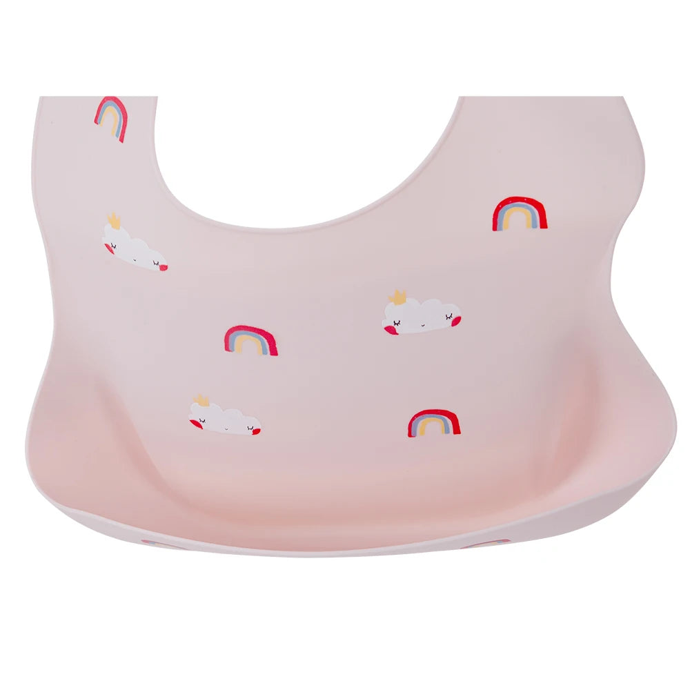 Silicone Bib with Spill-Proof Pocket