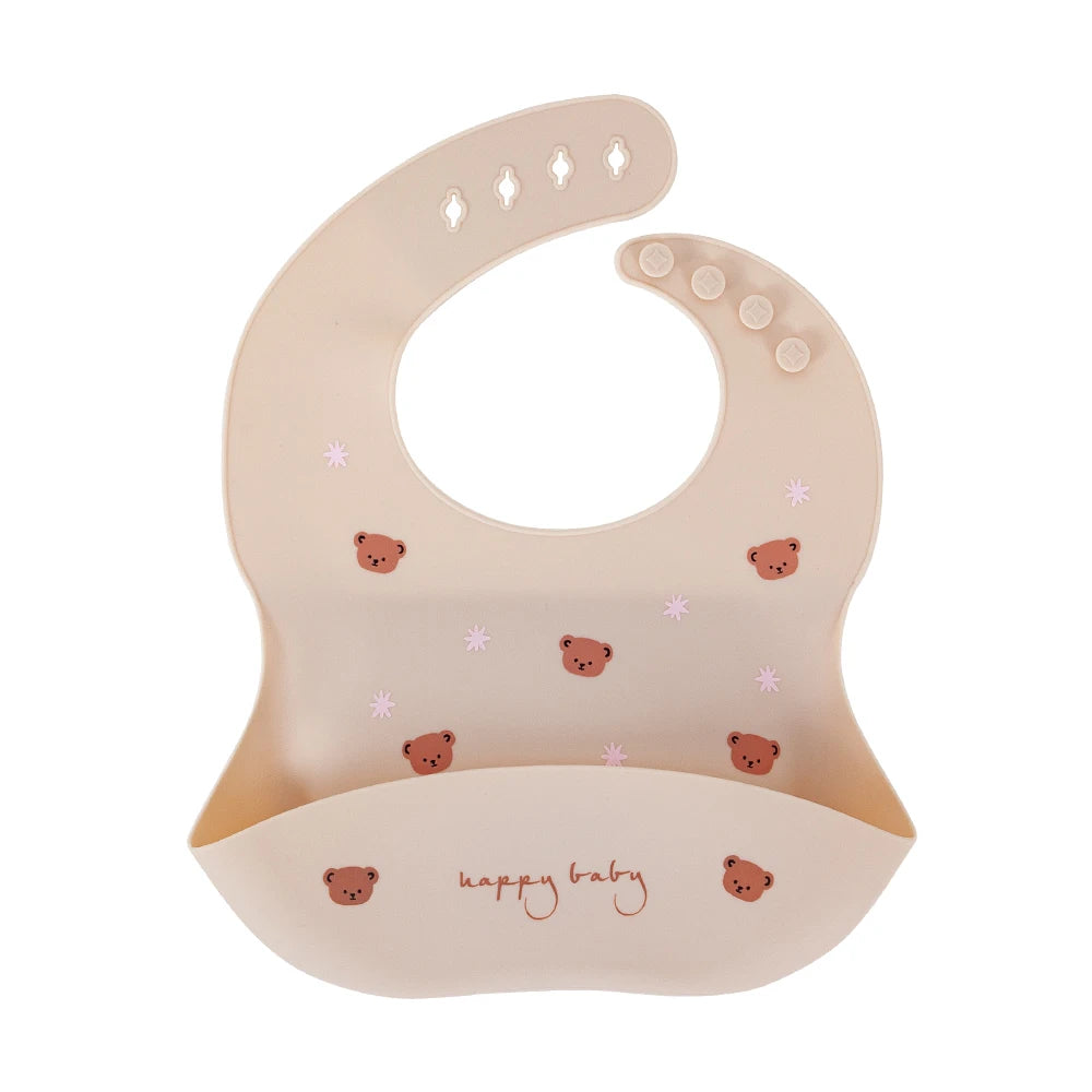 Silicone Bib with Spill-Proof Pocket