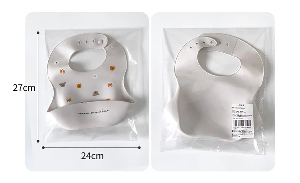 Silicone Bib with Spill-Proof Pocket