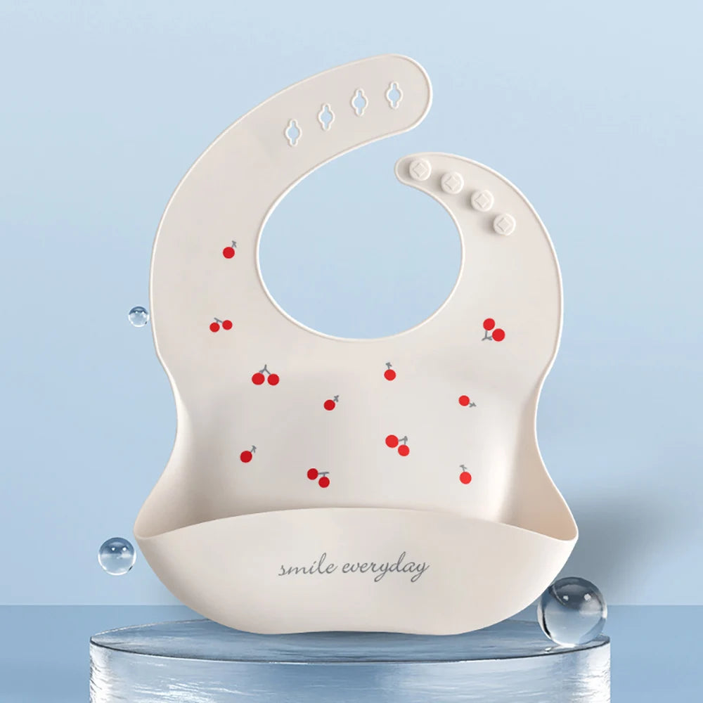 Silicone Bib with Spill-Proof Pocket