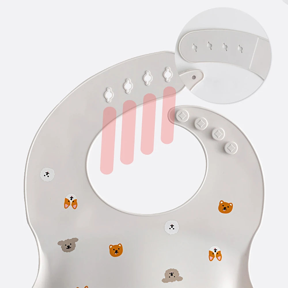 Silicone Bib with Spill-Proof Pocket