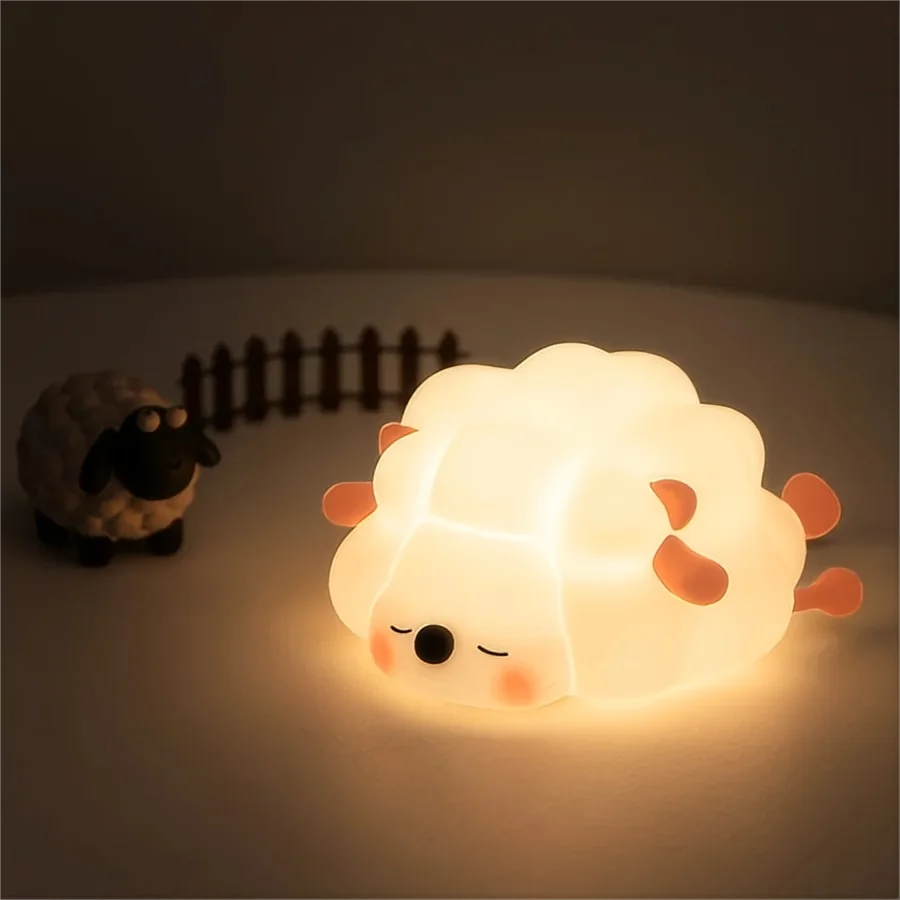 LED Night Light – Soft Silicone USB Rechargeable Lamp for Kids