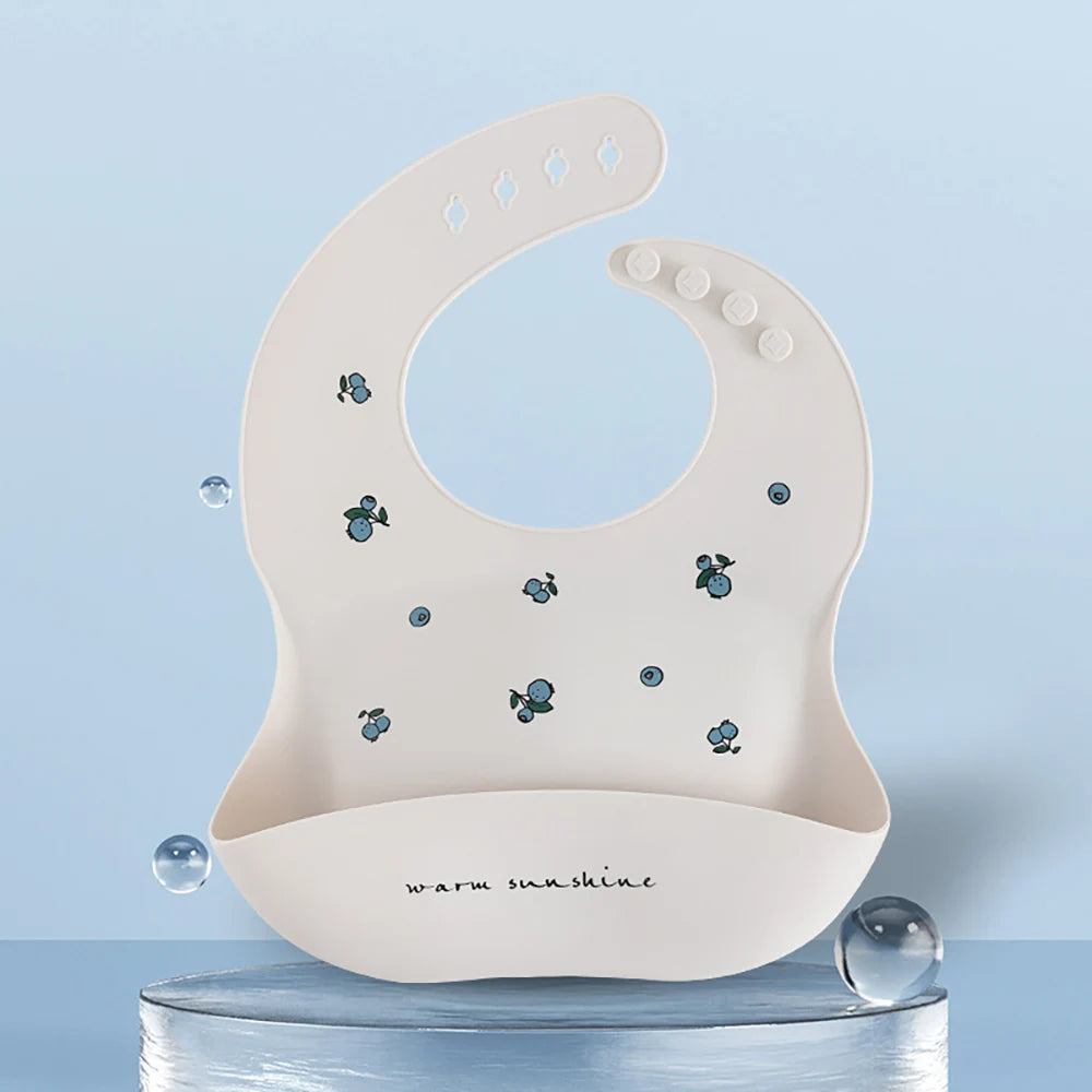 Silicone Bib with Spill-Proof Pocket