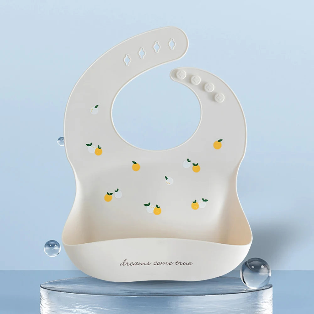 Silicone Bib with Spill-Proof Pocket
