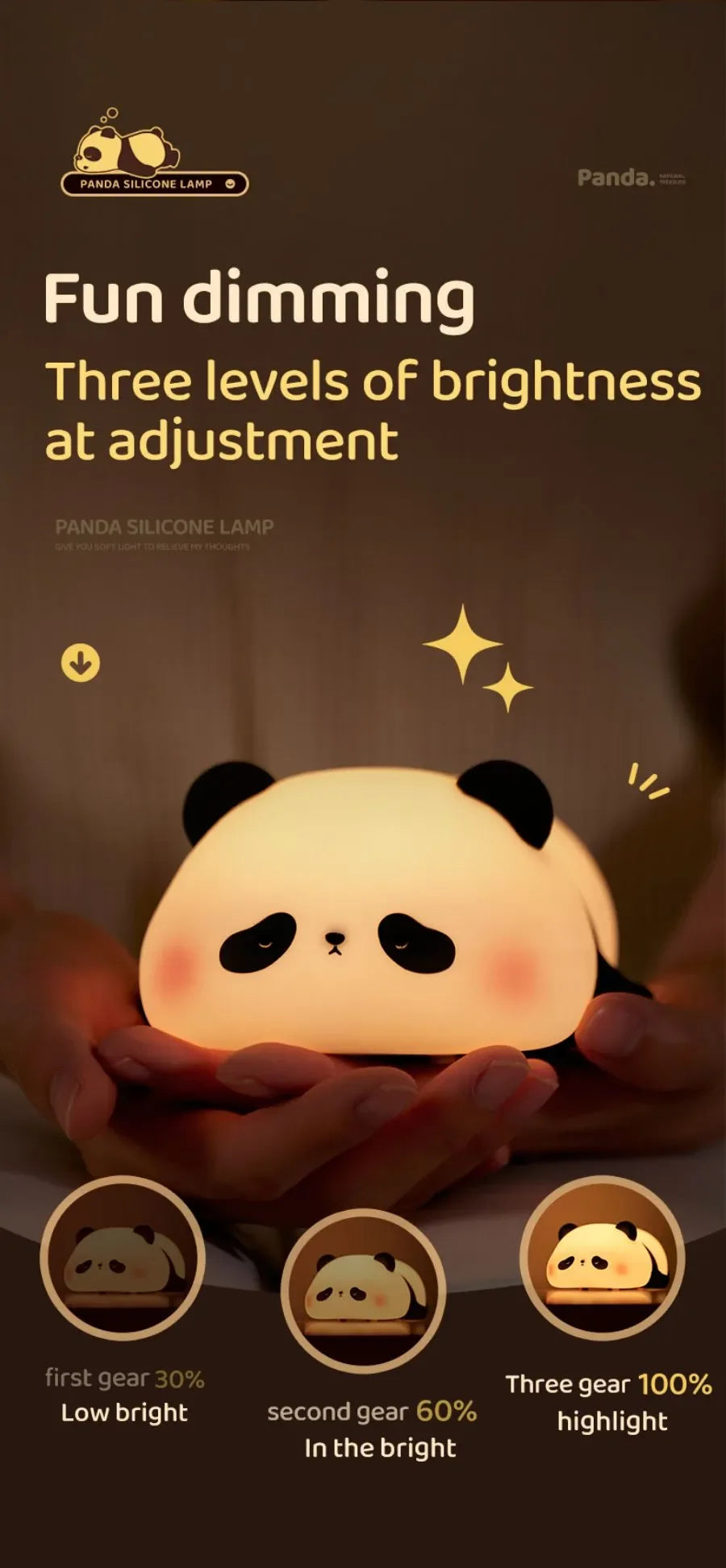 LED Night Light – Soft Silicone USB Rechargeable Lamp for Kids