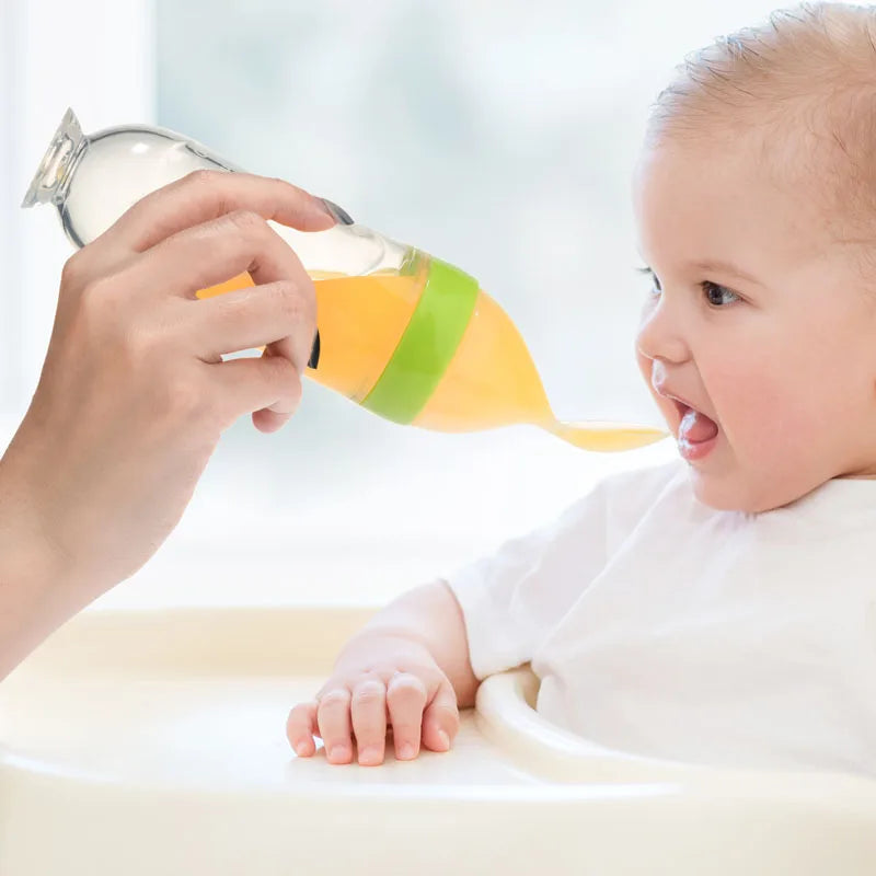Baby Feeding Set (5pcs) – Spoon Bottle & Silicone Fruit Pacifier